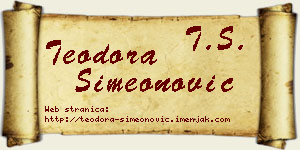 Teodora Simeonović vizit kartica